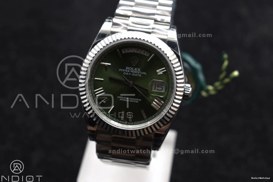 Weight DayDate Green on President 40 Gain SS A Bezel GSF 719 OdorResistant Dial Roman Bracelet 0412